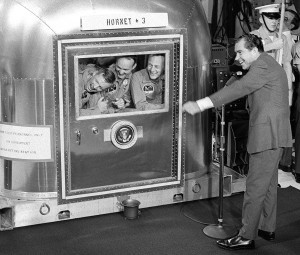 Apollo 11-10  President Nixon jokes with astronauts