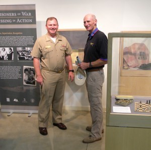 Captain Ted Triebel and Captain Henry Hendrix tour the Cold War Gallery