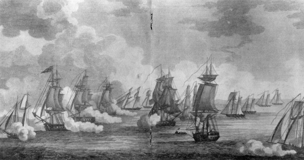 Battle of Erie, Printed by Sam'l Maverick, N.Y., Engraved by P. Maverick
