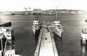 USS Foss and  USS Maloy Supplying Power to Portland, Maine in 1947-48