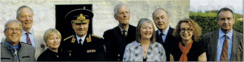Admiral Alexander Zhurkov and his wife Svetlana pose for a photo with members of the John Paul Jones Birthplace Museum Trust (Dumfries News, 19 SEPT 2014)