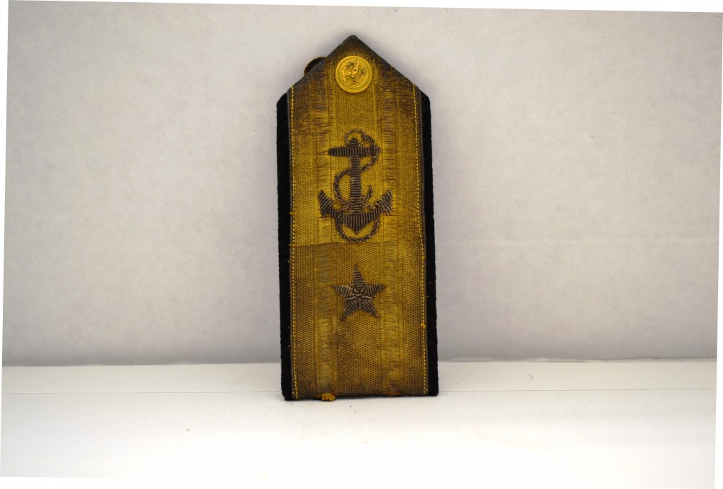 Vanguard Shoulder Boards, Rear Admiral (Lower Half). Photo by Emily Pearce.