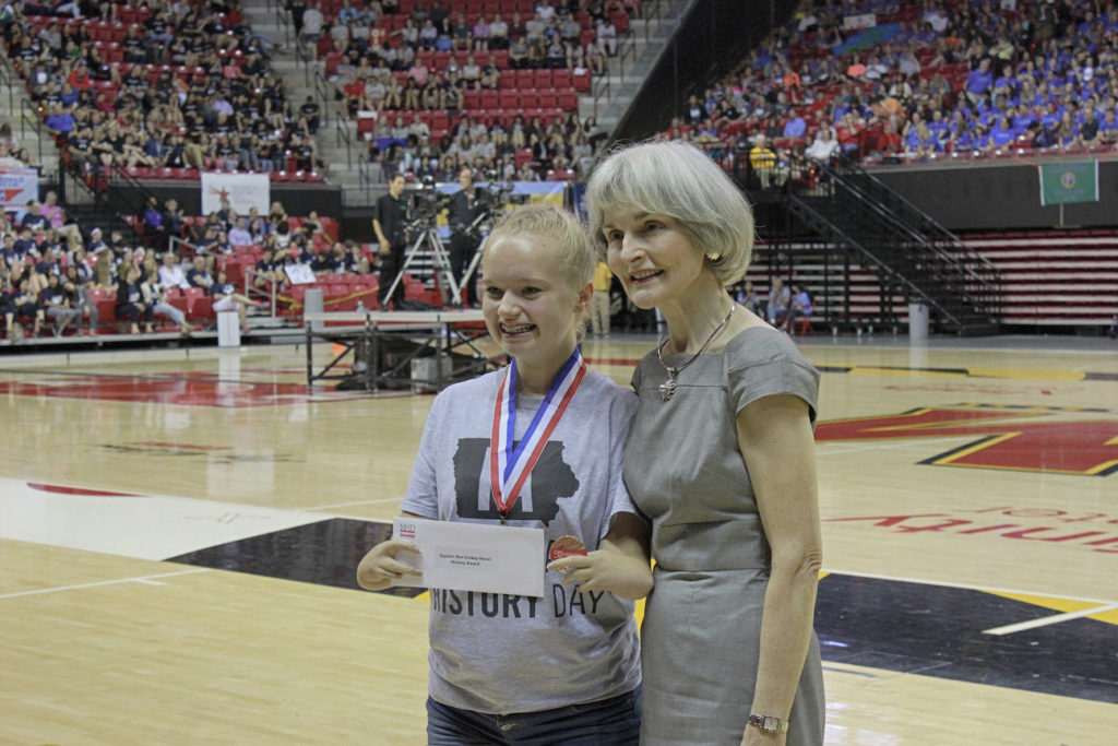 Senior Division Winner Allie Tubbs and Rosemary Coskey (Photo by NHF/Matthew Eng/Released) 
