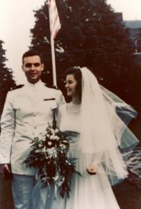 Leighton with wife Helen at their wedding in Jamestown, RI, on 5 July 1947 (Leighton Family)